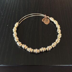 Gold Alex and Ani beaded bracelet